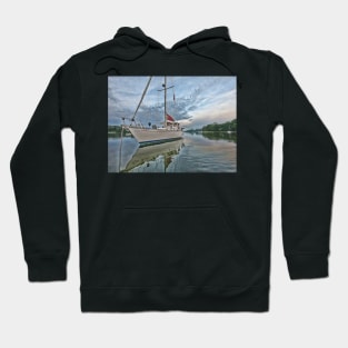 Sailing Vessel Effie at anchor in Virginia Hoodie